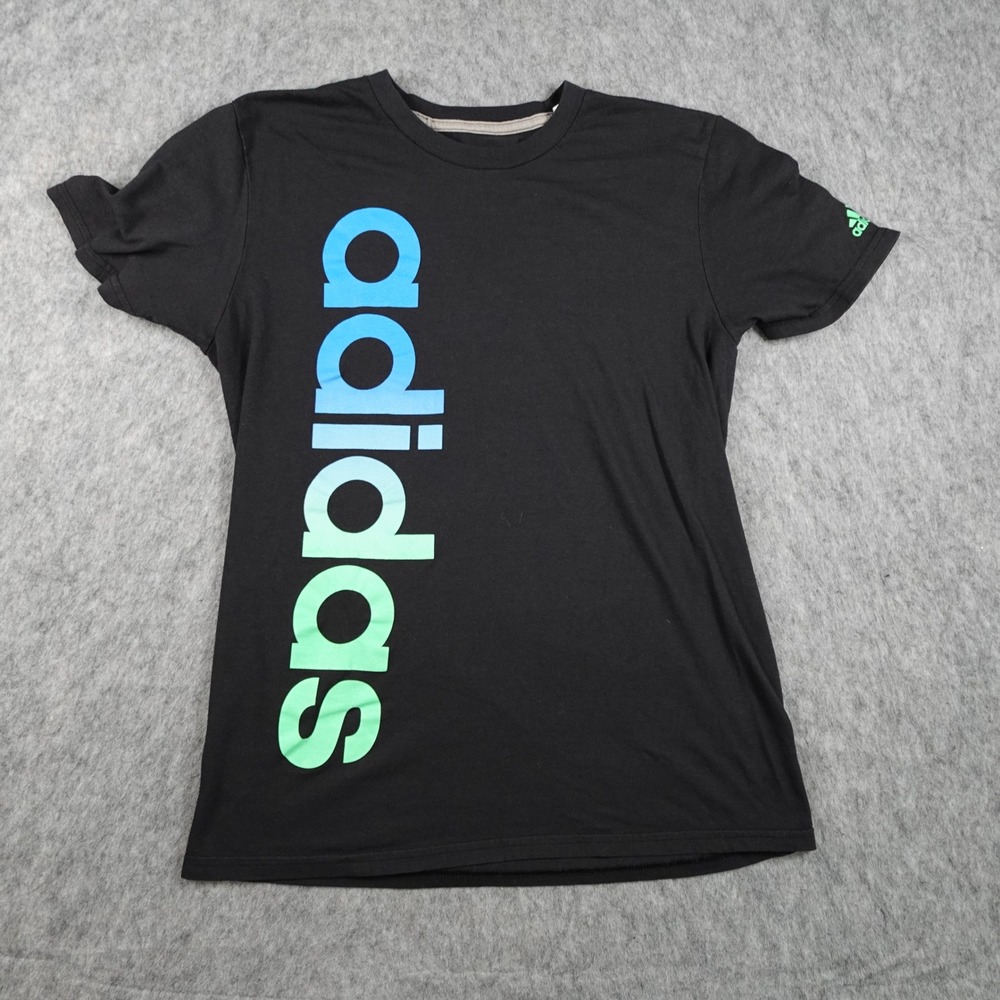 Adidas Top Mens Small Black Go To Performance Short Sleeve Climalite Tee
